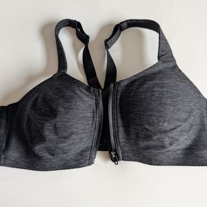 Victoria's Secret Dark Gray Zip-Front Sports Bra